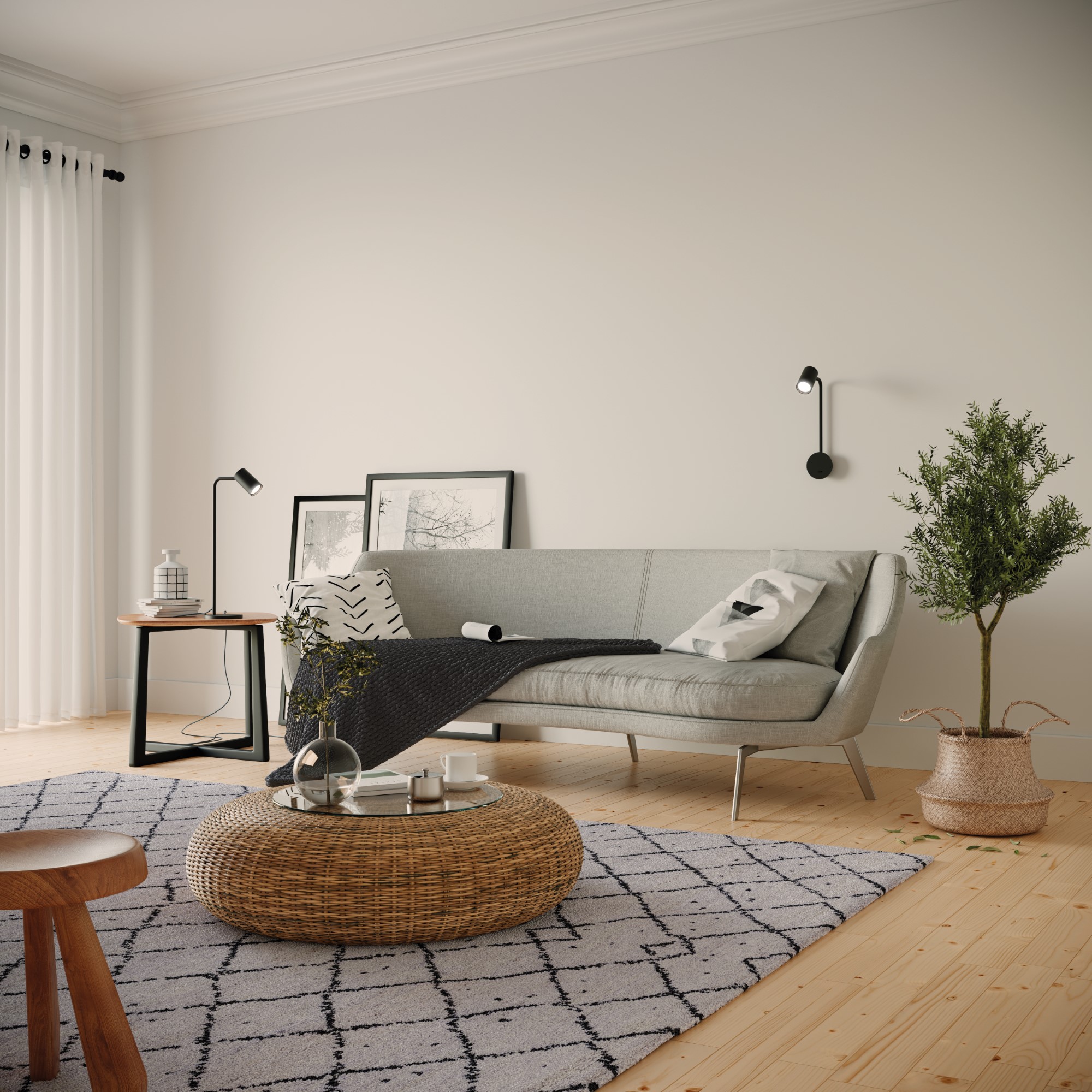 Sal Matt Black Wall Lights Mantra Fusion Armed Wall Lights